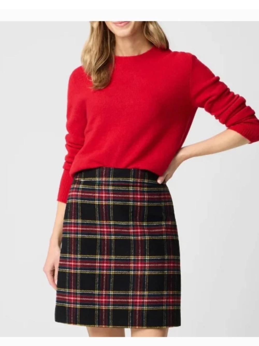 J. Crew Tartan Plaid Wool-Blend A-line Mini Skirt Preppy Holiday Festive NWT 4